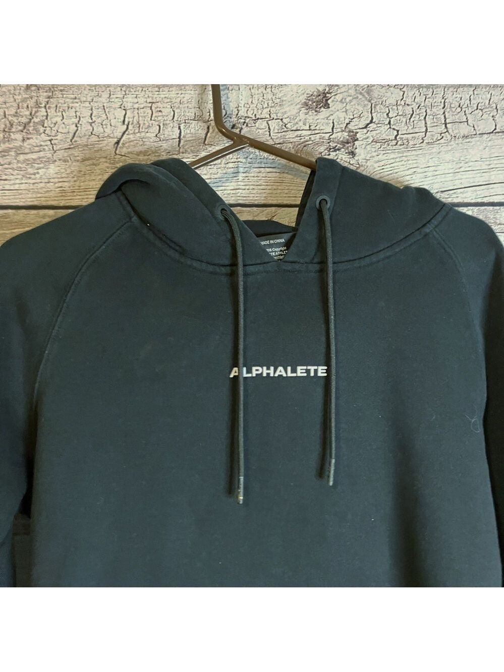 Alphalete Logo Embossed Hoodie In Black - Picture 2 of 9